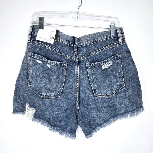 NWT KANCAN Stacy High Rise Mom Jean Shorts Distressed Frayed Size 9/28 - Picture 5 of 12